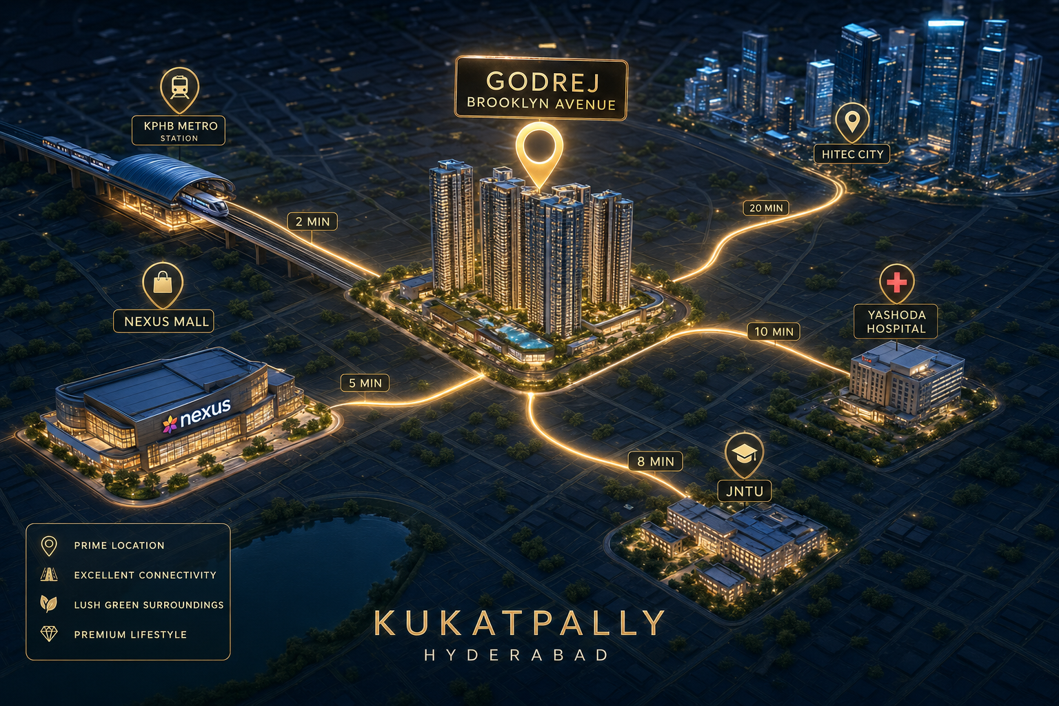 Godrej Brooklyn Avenue Location Map