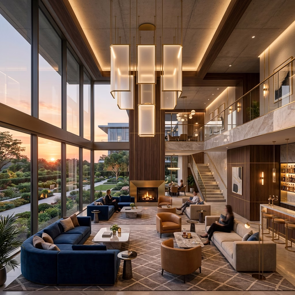 Godrej Brooklyn Avenue clubhouse lounge in Kukatpally Hyderabad
