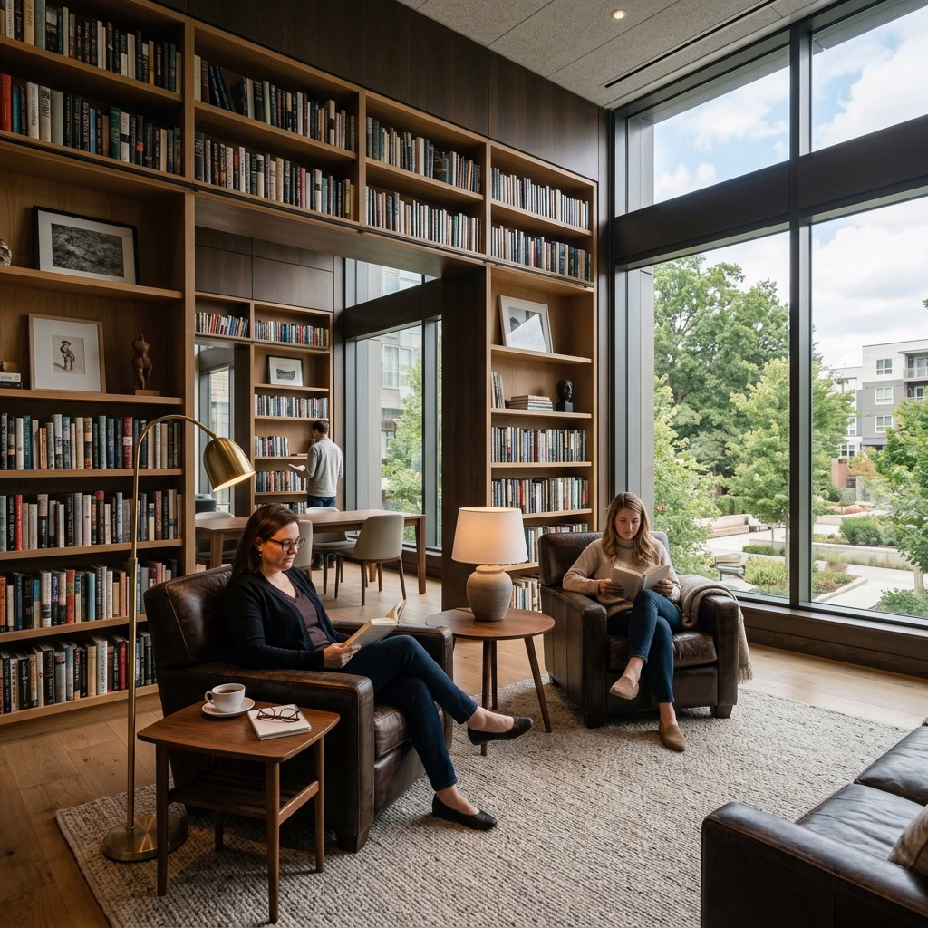 Reading room amenity at Godrej Brooklyn Avenue KPHB